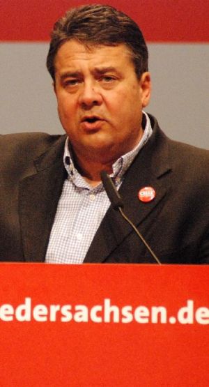 Sigmar Gabriel reprezentujący rząd Niemiec