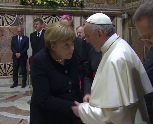 Kanclerz Merkel z papieżem Franciszkiem, foto: youtube.com