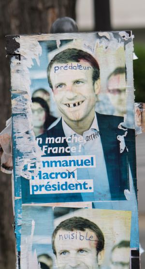 Plakat wyborczy Emmanuela Macrona