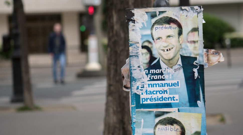 Plakat wyborczy Emmanuela Macrona