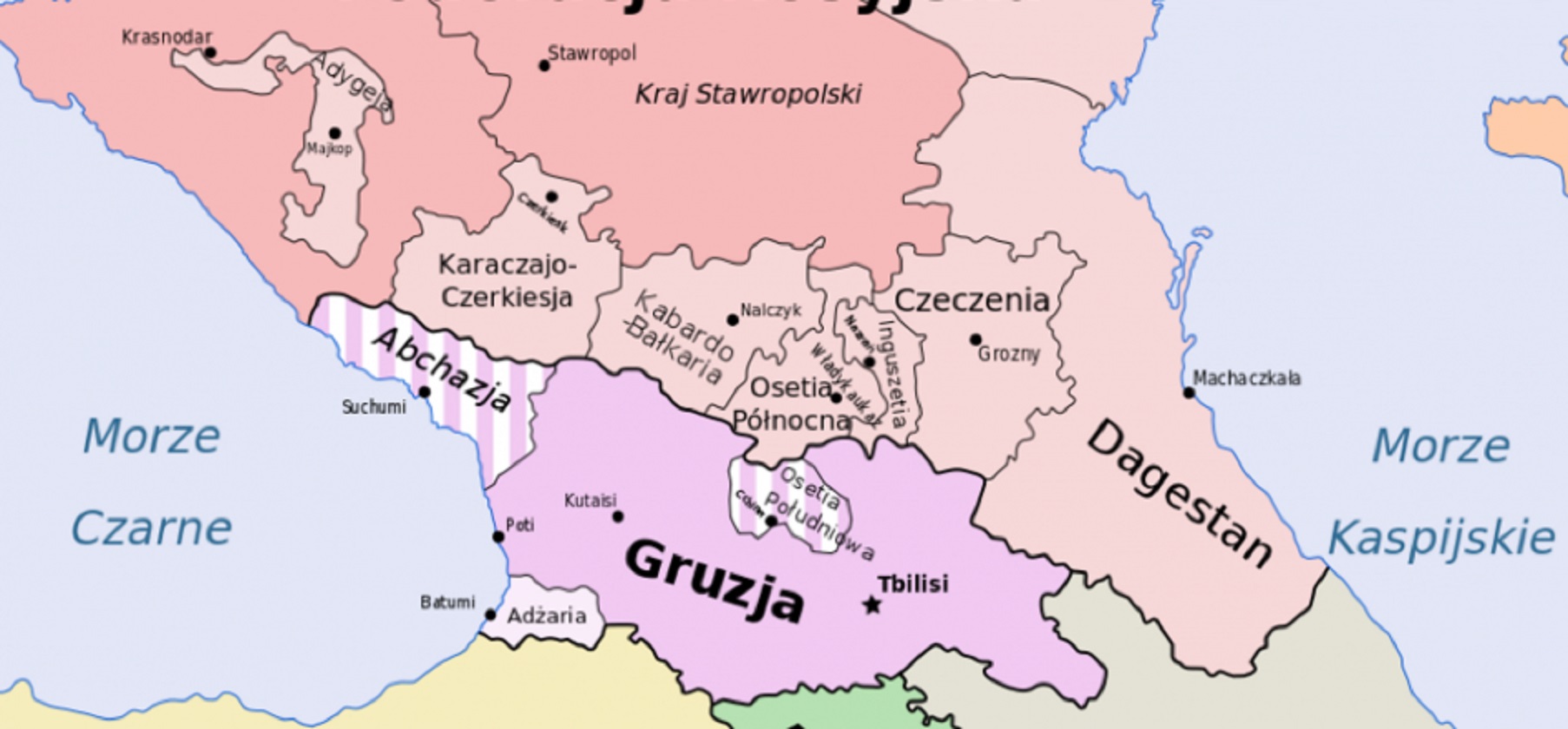 Политическая карта закавказских республик