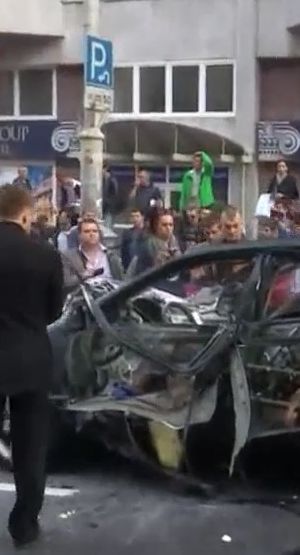 Ukraina: Eksplozja samochodu w centrum Kijowa, jest zabity [+FOTO]