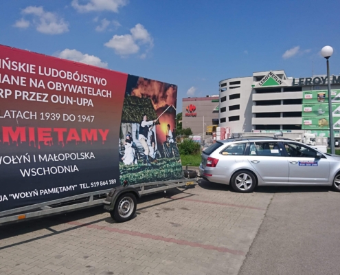 Kampania informująca o ludobójstwiena wołyńsko-małopolskim w Lublinie. Fot. Fundacja Wołyń Pamiętamy