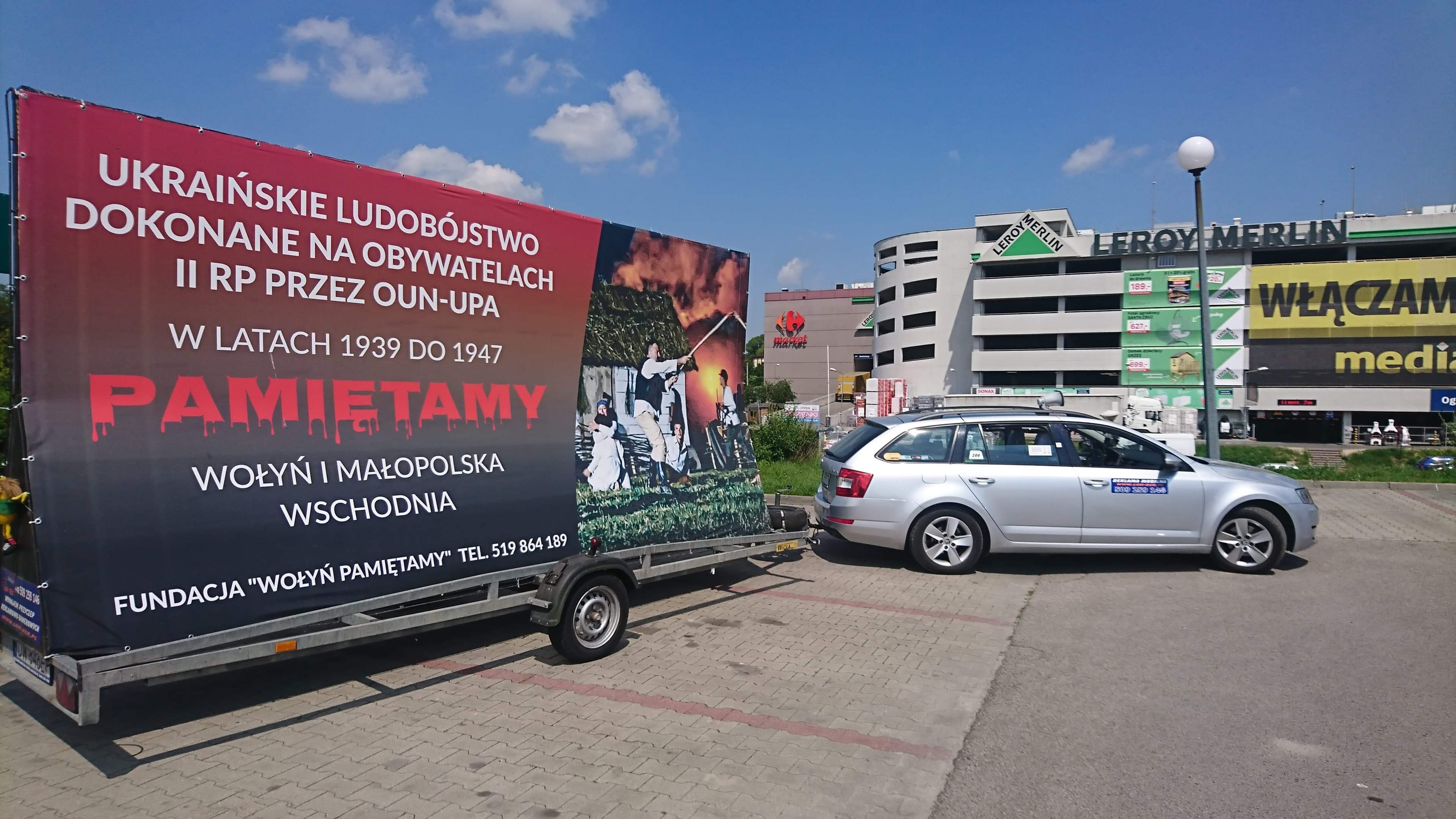 Kampania informująca o ludobójstwiena wołyńsko-małopolskim w Lublinie. Fot. Fundacja Wołyń Pamiętamy