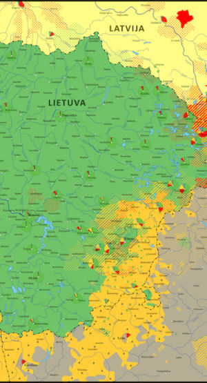 Mapa etniczna Litwy, fot. Reddit.com