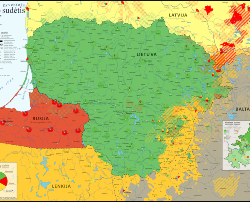 Mapa etniczna Litwy, fot. Reddit.com