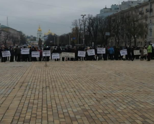 Protest prawosławnych w Kijowie. Fot. newsone.ua