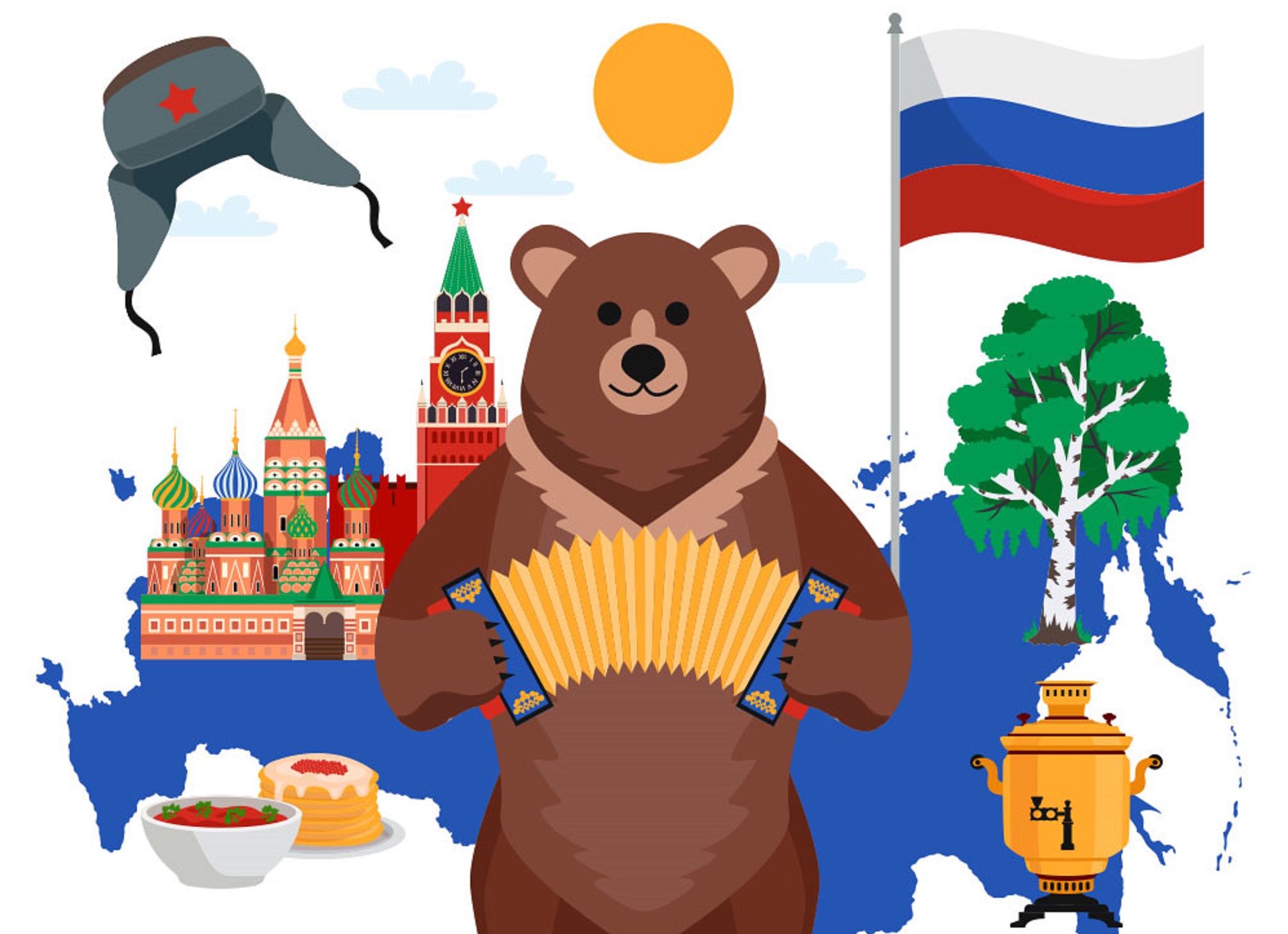 Неофициальный символ россии медведь. Медведь символ России. День медведя в России. Медведь на фоне флага. Флаг России с медведем.