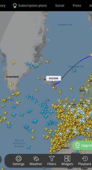 Lot RSD088, źr. Flightradar (twitter)