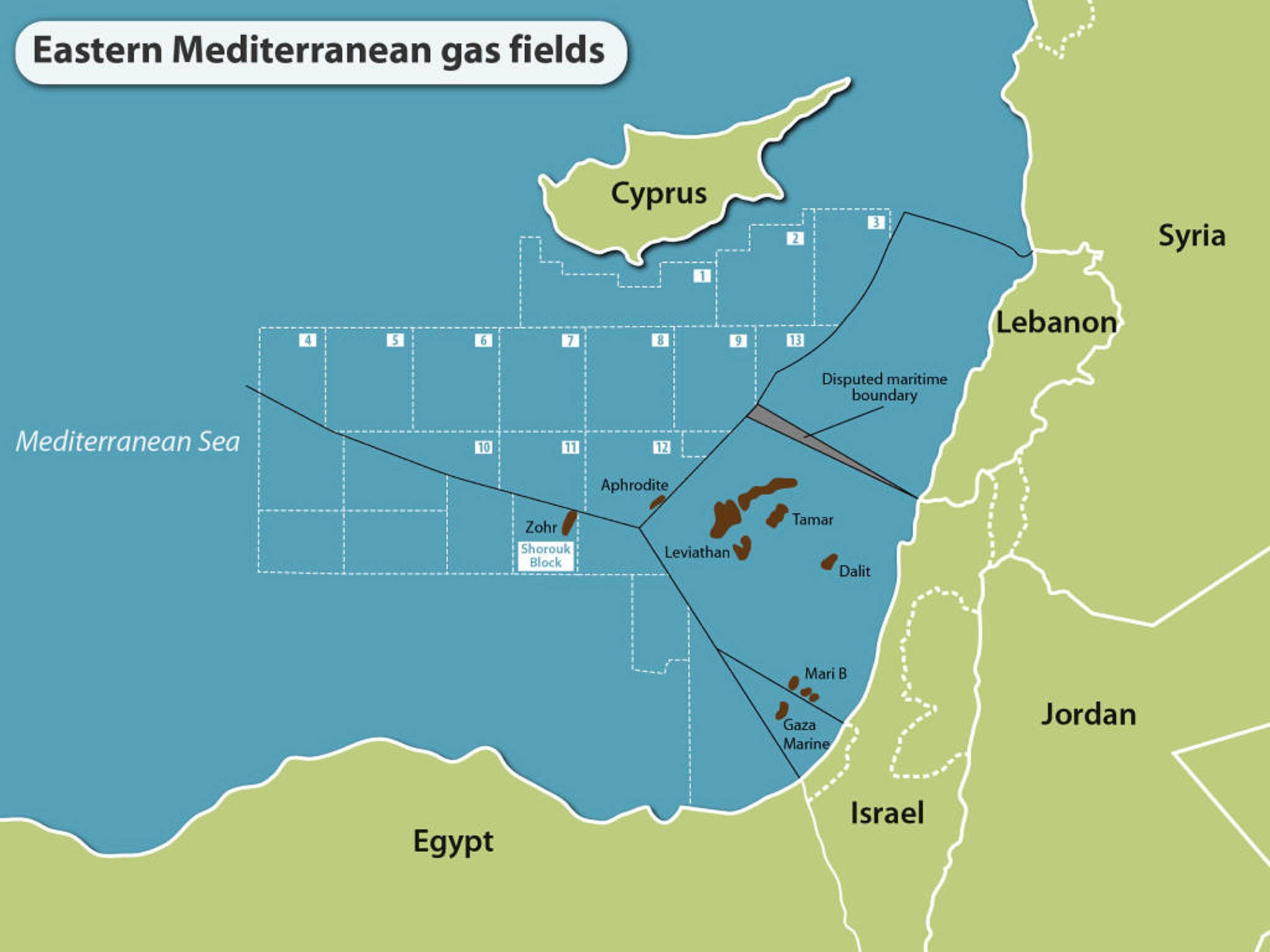 Газовые месторождения Кипра